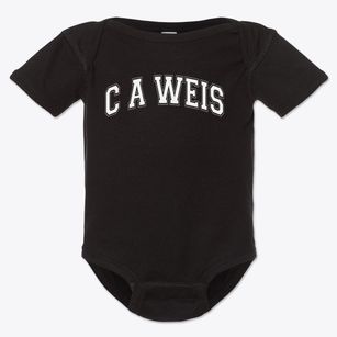 C A Weis Elementary School Varsity Arch Baby Onesie