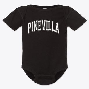 Pinevilla Elementary School Varsity Arch Baby Onesie
