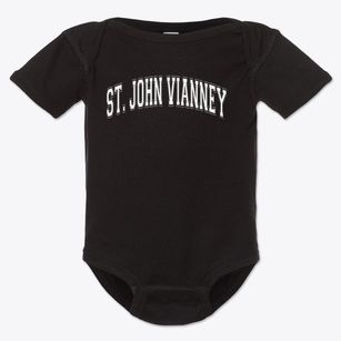 Saint John Vianney Catholic School Varsity Arch Baby Onesie