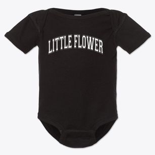 Little Flower Catholic School Varsity Arch Baby Onesie