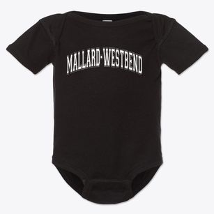 Mallard-westbend Community School Varsity Arch Baby Onesie