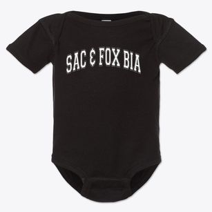 Sac & Fox Bia Elementary School Varsity Arch Baby Onesie