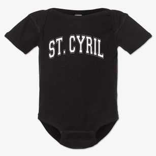 St. Cyril School Varsity Arch Baby Onesie