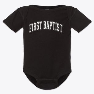 First Baptist Christian School Varsity Arch Baby Onesie