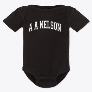 A A Nelson Elementary School Varsity Arch Baby Onesie