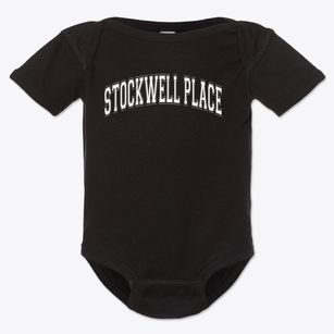 Stockwell Place Elementary School Varsity Arch Baby Onesie