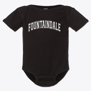 Fountaindale Elementary School Varsity Arch Baby Onesie