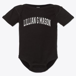 Lillian G Mason Elementary School Varsity Arch Baby Onesie