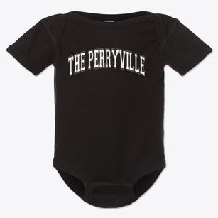 The Perryville Kindergarten Center Varsity Arch Baby Onesie