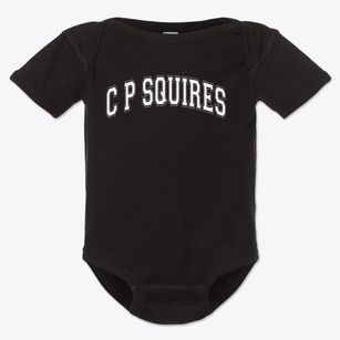 C P Squires Elementary School Varsity Arch Baby Onesie