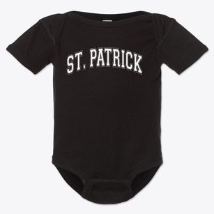 Saint Patrick School Varsity Arch Baby Onesie