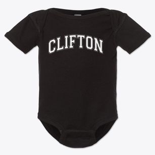 Clifton Elementary School #8 Varsity Arch Baby Onesie