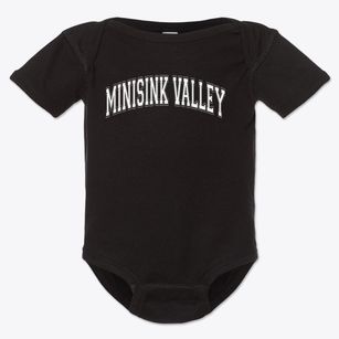 Minisink Valley Elementary School Varsity Arch Baby Onesie