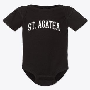 Saint Agatha Elementary School Varsity Arch Baby Onesie