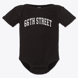 Sixty Sixth Street Elementary School Varsity Arch Baby Onesie