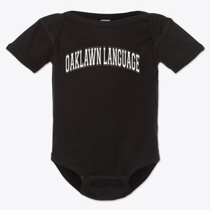Oaklawn Language Academy Varsity Arch Baby Onesie