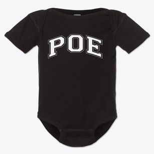 Poe Magnet Elementary School Varsity Arch Baby Onesie