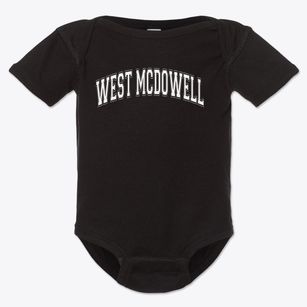 West Mcdowell Junior High School Varsity Arch Baby Onesie
