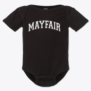 Mayfair Elementary School Varsity Arch Baby Onesie