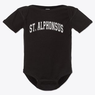 St Alphonsus Parish Varsity Arch Baby Onesie