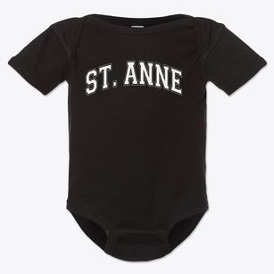 Saint Anne Elementary School Varsity Arch Baby Onesie