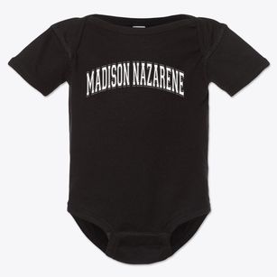 Madison Nazarene Christian Academy Varsity Arch Baby Onesie