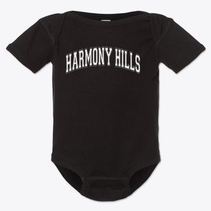 Harmony Hills Elementary School Varsity Arch Baby Onesie