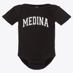 Medina Elementary School Varsity Arch Baby Onesie