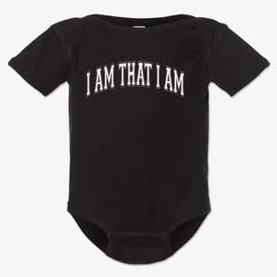 I Am That I Am Academy Varsity Arch Baby Onesie