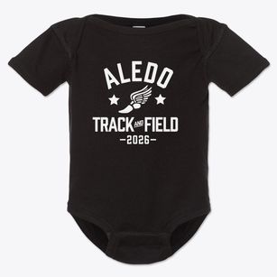 Aledo Middle School Track and Field Baby Onesie