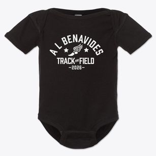 A L Benavides Elementary School Track and Field Baby Onesie