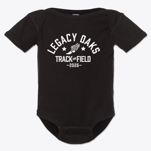 Legacy Oaks Christian School Track and Field Baby Onesie