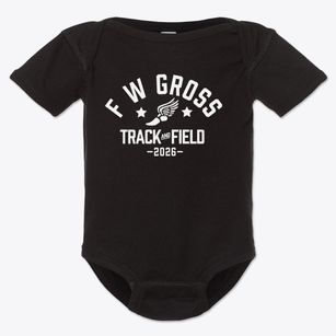 F W Gross Elementary School Track and Field Baby Onesie