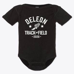 Deleon Elementary School Track and Field Baby Onesie