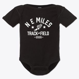 N E Miles Jewish Day School Track and Field Baby Onesie