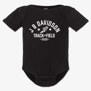 J B Davidson Middle School Track and Field Baby Onesie
