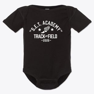 School For Entrepreneurship & Technology Track and Field Baby Onesie
