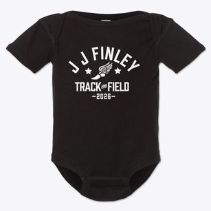 J J Finley Elementary School Track and Field Baby Onesie