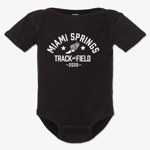 Miami Springs Elementary School Track and Field Baby Onesie