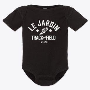 Le Jardin Academy Track and Field Baby Onesie