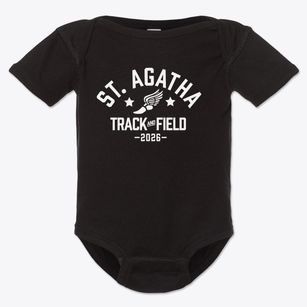 Saint Agatha School Track and Field Baby Onesie