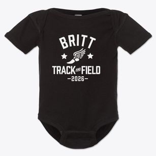 Britt Elementary School Track and Field Baby Onesie