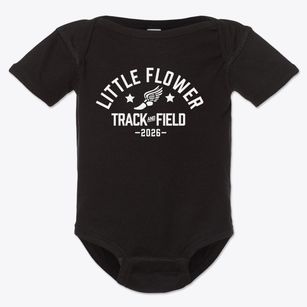 Little Flower Academy Track and Field Baby Onesie