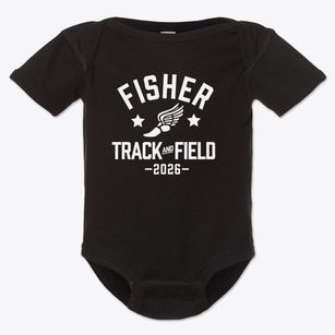 Fisher High School Track and Field Baby Onesie