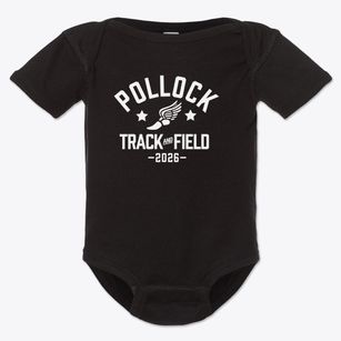 Pollock Elementary School Track and Field Baby Onesie