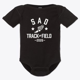 S A D 70 Elementary School Track and Field Baby Onesie