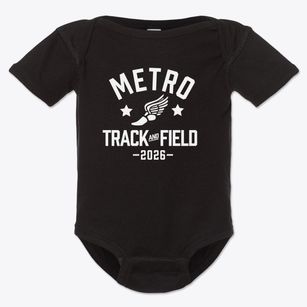 Metro Charter Academy Track and Field Baby Onesie