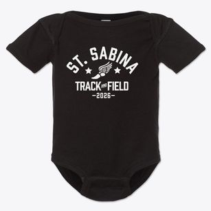 Saint Sabina School Track and Field Baby Onesie