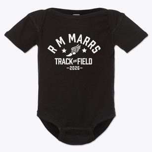 R M Marrs School Track and Field Baby Onesie