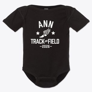 Ann Blanche Smith Elementary School Track and Field Baby Onesie
